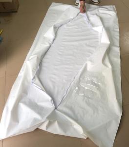 China White Chlorine Free PEVA Body Bags with Build In Handles,dead corpse non-woven body bag,funeral supplies package on sale