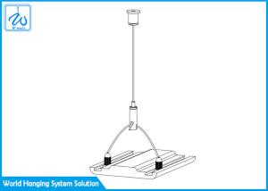 China Strong Panel Lamp Suspension Kit , Metal Color Suspended Wire Lighting Kit wholesale