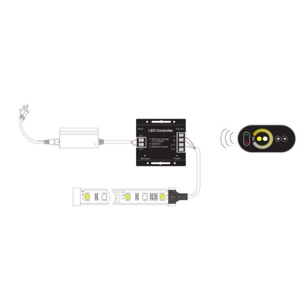 Remote Control LED Strip Controller Colour Temperature Adjustable 4.5V