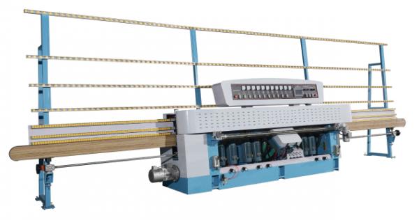 10 Spindles Laminated Glass Edging Machine with 45 Angle Range
