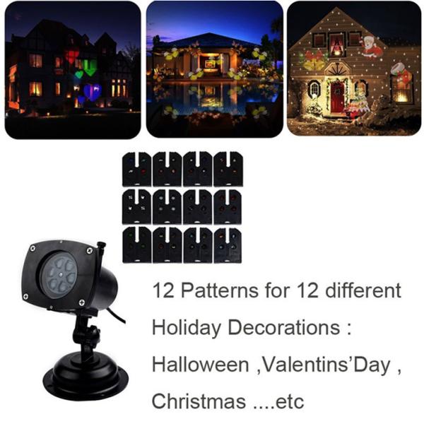 IP65 Waterproof Led Christmas Lights Laser Star Projector Lamp For Holiday