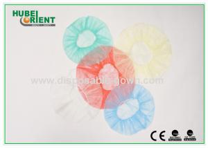 China Hand / Machine Made Single Elastic Non Woven Bouffant Cap Disposable wholesale