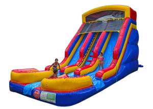 China Backyard Fun Kids Inflatable Water Slide Double Stitching Blow Up Slide Fireproof wholesale