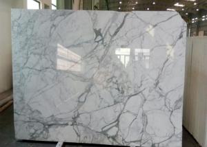 China Natural Statuario Marble Tiles , Customized Size White Marble Floor Tile wholesale