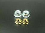 DIN6923 Hex Flange nut DIN EN 1661 Yellow AND White Zinc Plated M3-M48 Size