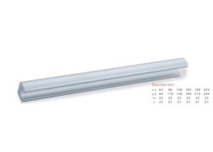 China 64/96/128mm Oem Aluminium Pull Handles Fine Craftwork High Ageing Resistance wholesale