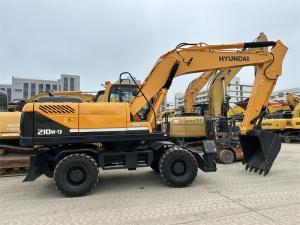 China Refurbished Used Hyundai R210W-9 Wheel Excavator Used Hyundai 21 Ton 210 Wheel Excavator wholesale