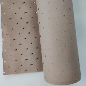 China 72 Inches Brown Wrapping Paper Roll With Round Hole Recycled Pulp Style wholesale