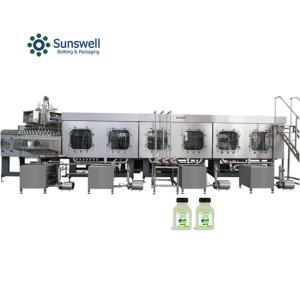 China High Accuracy Commercial Fruit Juice Making Machine Super Clean Sanitizer Washer Peristaltic Pump Filler Sealer wholesale