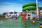 Colorful Aqua Park Equipment , Custom Water Slides With Galvanized Carbon Steel