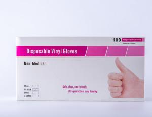China PVC Vinyl Examination Hand Gloves S M L Food Grade PVC GB wholesale