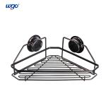Black Oxidized Suction Cup Bathroom Corner Shelf Rust Free Stainless Steel