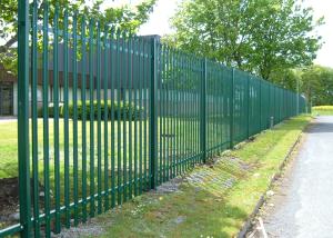 China D Pale Or W Pale Green Powder Coating Steel Palisade Fencing 1.8m High wholesale