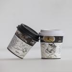 Black Color Disposable Coffee Lids Eco - Friendly For Engagement / Wedding