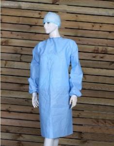 China Classic Neck Waist Ties Blue Isolation Gowns,Hospital Isolation Gowns Lightweight wholesale