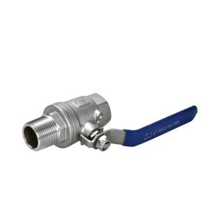 China 2PC Female and Male Thread ISO 5211 Stainless Steel Ball Valve with Manual Driving Mode wholesale