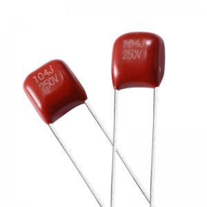 China CL21X Mini Metallized Polyester Capacitor 104J 250V Pitch 5mm For LED Driver wholesale
