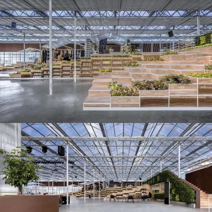 Hydroponic Glass Greenhouse for Vegetable Farming