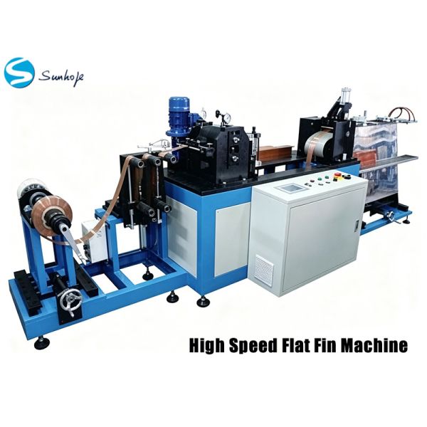 High Speed Flat Fin Machine for Copper Brass Radiator Precision Cut Custom Fin Shapes