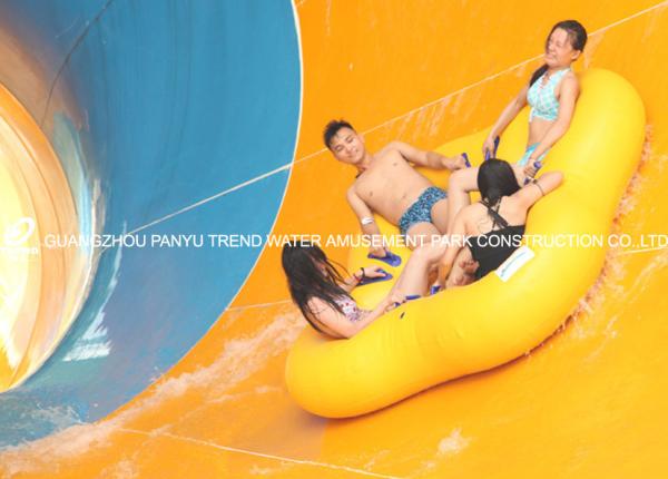 Tornado Fiberglass Commercial Family Water Slide For Water Park , 42*70m Floor