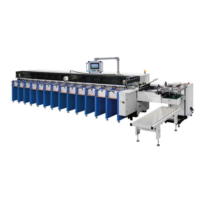 Printed Sheet Gathering Machine edge aligning smooth sheet transport counting stacking delivery