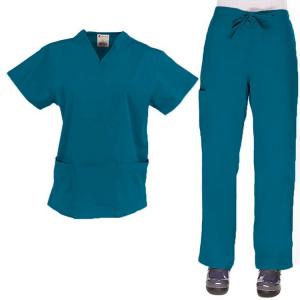 Fashionable Disposable Scrub Suits , Super Soft SMS Navy Blue Nursing Scrubs