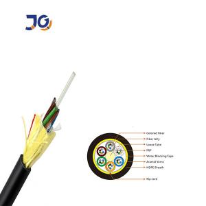 China Jiqian Overhead Fiber Cable Meter ADSS 8 12 24 48 Core Single Mode Fiber Optic Cable wholesale