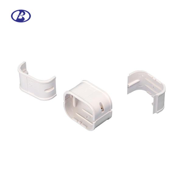 130mm White PVC Split Air Conditioner Pipe Cover Joint Decorative Duct Kits
