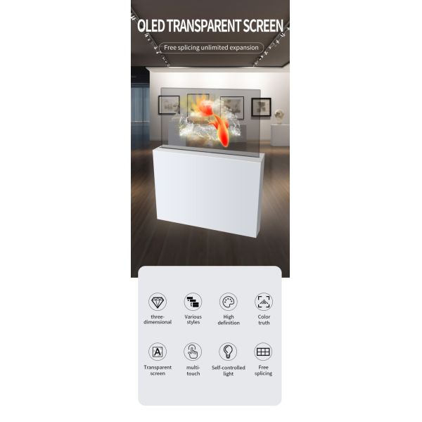 30 Inch Transparent OLED 1920 * 1080 High Contrast Flexible Transparent OLED TV Digital Signage and Display Screen