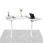 L Shape Home Office Desk Corner Standing Desk Metal Iron Waterproof Eco-friendly