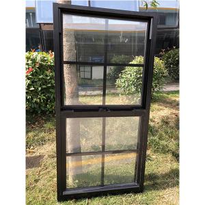 China Black Sash Hung Single Pane Vinyl Windows 58mm Aluminum Alloy wholesale