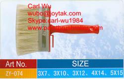 China Natural bristle Chinese bristle synthetic mix shed fence ceiling wall paint brush wood plastic handle 5 inch WB-023 wholesale