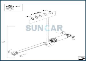 China 84282953 Tilt Cylinder Seal Repair Kit fits CNH 921G 1021G 1021F 1121F 1121G wholesale