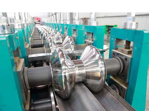 315t Pressing Punching Guard Rail Roll Forming Machine Gear Box Driving PLC