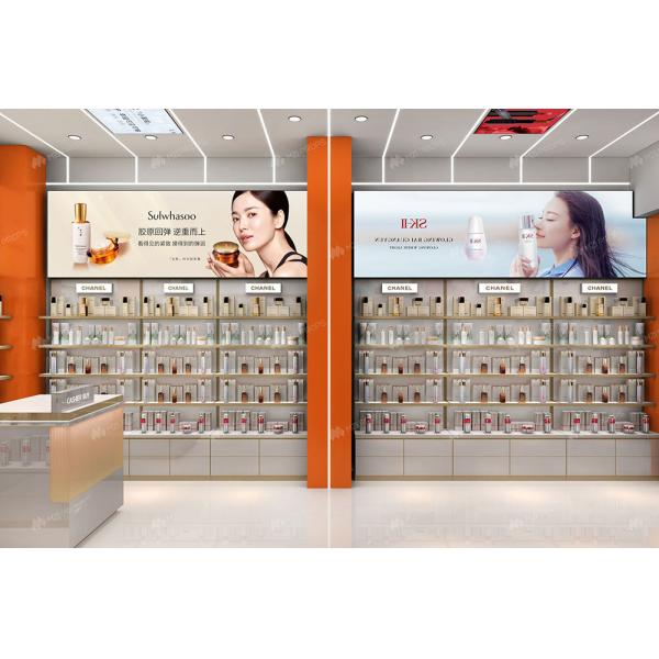 Luxury Store Interior Design Makeup Display Rack Beauty Store Display for Retail Shop Interior Design