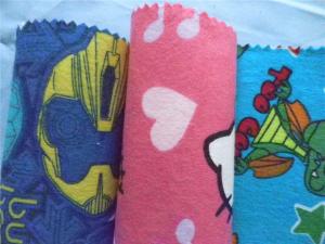 China Baby Cotton Flannel Fabric Attractive Styles Cartoon Animal Soft Double Sided wholesale