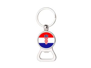 China Custom cheap promotion gift personalized national holiday color printed country flag logo bottle opener key ring, wholesale