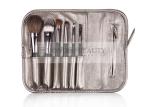 Leather Bag Portable 6Pcs Foundation Makeup Brush Customized Logo