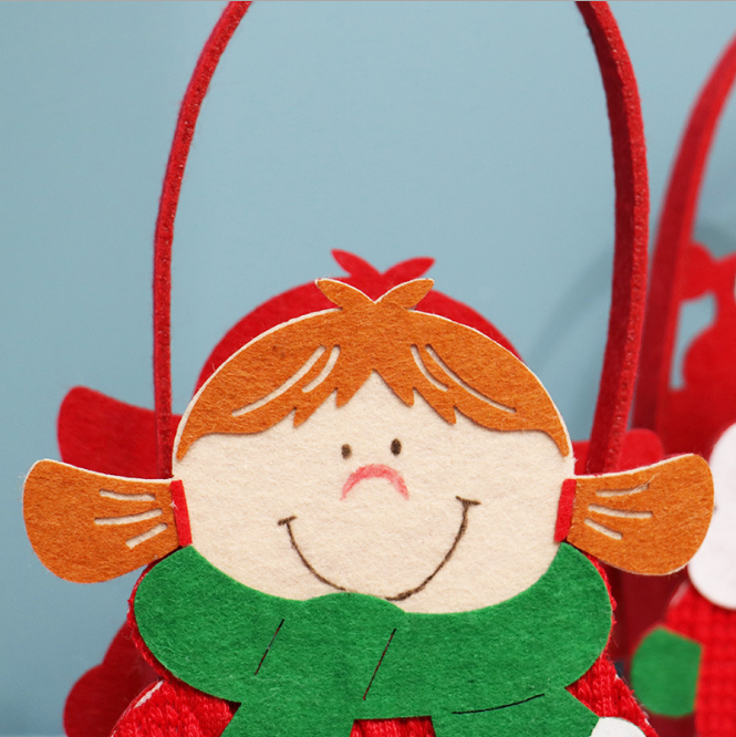 Wool Felt Christmas Gifts Sack Shopping Tote Bag Promotional For Ladies
