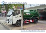 Foton 8CBM 8000L 8M3 Vacuum Tank Truck Cummins 140hp , 4x2 Sewage Suction Truck