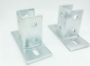 Zinc Plated Steel Strut Channel Base / Strut Channel Accessories for 12 Gauge