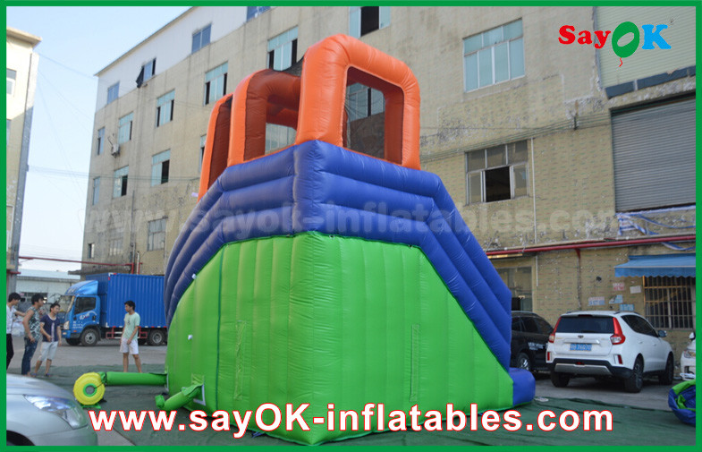 Titanic Inflatable Slide Multi-Functional Giant Outdoor Inflatable Bouncer Slide With Water Pool For Amusement Center