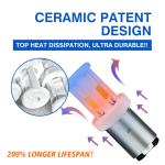 H4 HS1 BA20D H6 Ceramic White Yellow Amber Motorcycle Headlight Bulb AC/DC8-80V