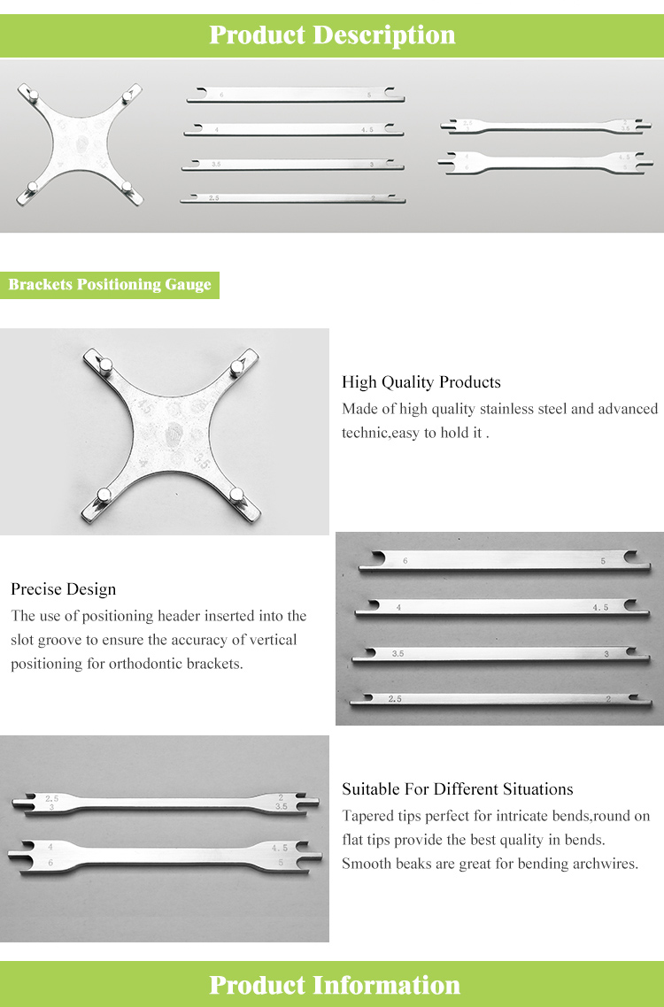 Precision Dental Areal Bracket Positioning Gauge Orthodontic Teeth Treatment