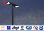 10m Conical Tapered Parking Lot Light Pole , Square Exterior Light Poles