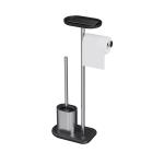 Household Stainless Steel Bathroom TPR Toilet Brush Holder Set Durable Toilet