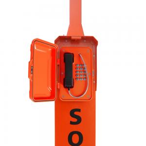 China Pillar Mounting Emergency Phone Tower , ​Highway SOS Emergency Phone With Solar Panel on sale