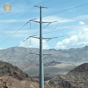 China Hot Dip Galvanised Power Pole 166KV 38m For Power Transmission Line wholesale