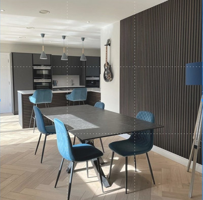 Laminate Natural Oak Wood Slat Acoustic Panel 21mm Thickness