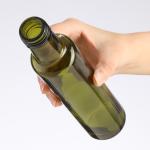 Customer's Choice 500ml Cylindrical Green Condiment Glass Bottles for Olive Oil